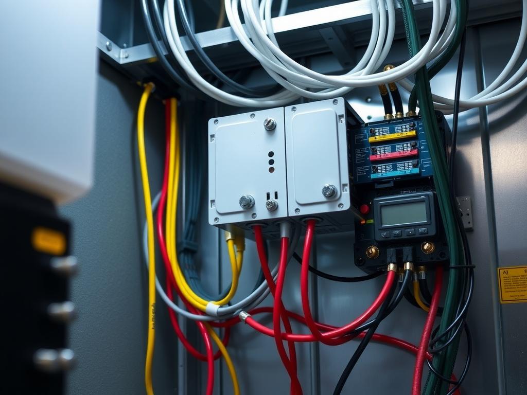 Completed electrical work installation showing professional results