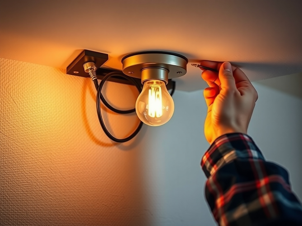 Completed electrical work installation showing professional results