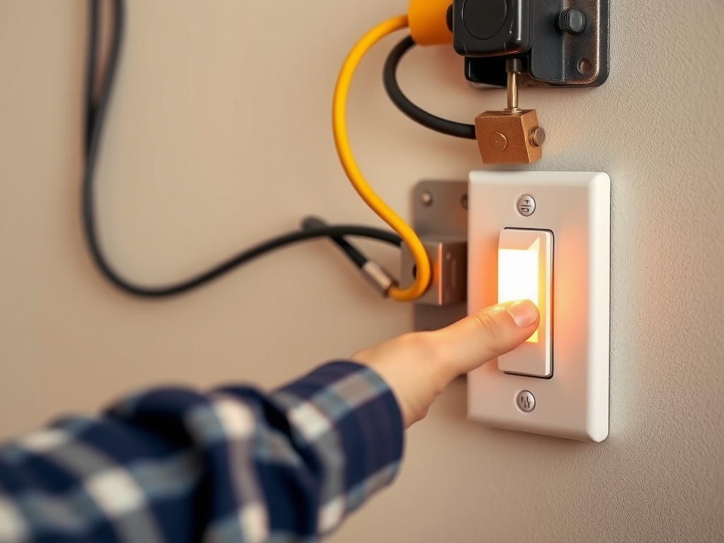 Completed electrical work installation showing professional results