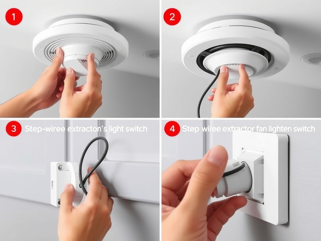 Step-by-step demonstration of electrical work installation process