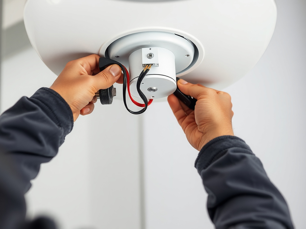 Completed electrical work installation showing professional results