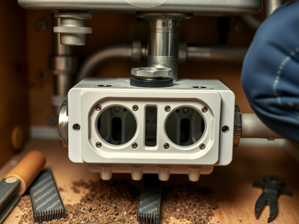 Completed Slotted waste washer installation showing professional results