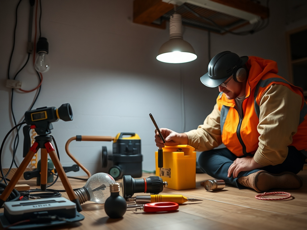 Completed electrical work installation showing professional results