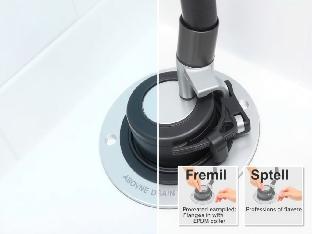 Completed Flange with EPDM collar installation showing professional results