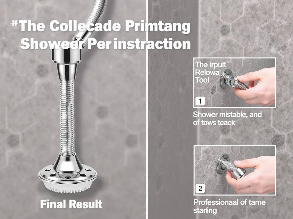 Completed shower drain removal tool installation showing professional results