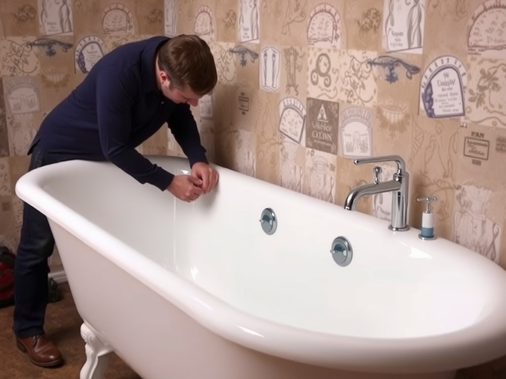 Completed if the bath was made after 1995 and sold in the UK, assume 1½” BSP installation showing professional results