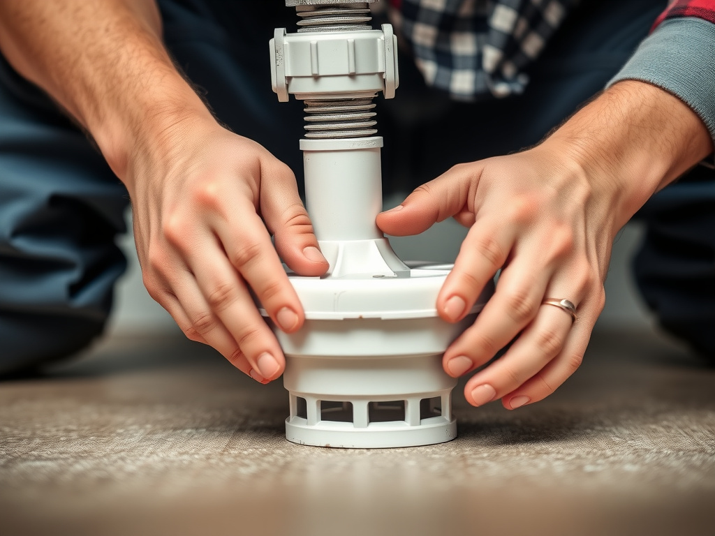 Completed Visible drain type installation showing professional results