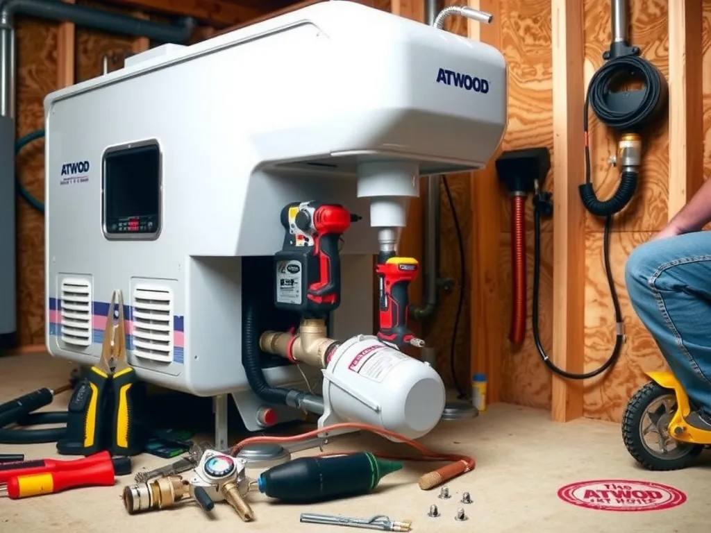 Professional Atwood RV Water Heater: Complete Technical Guide, Troubleshooting & Maintenance Manual setup with proper tools and equipment