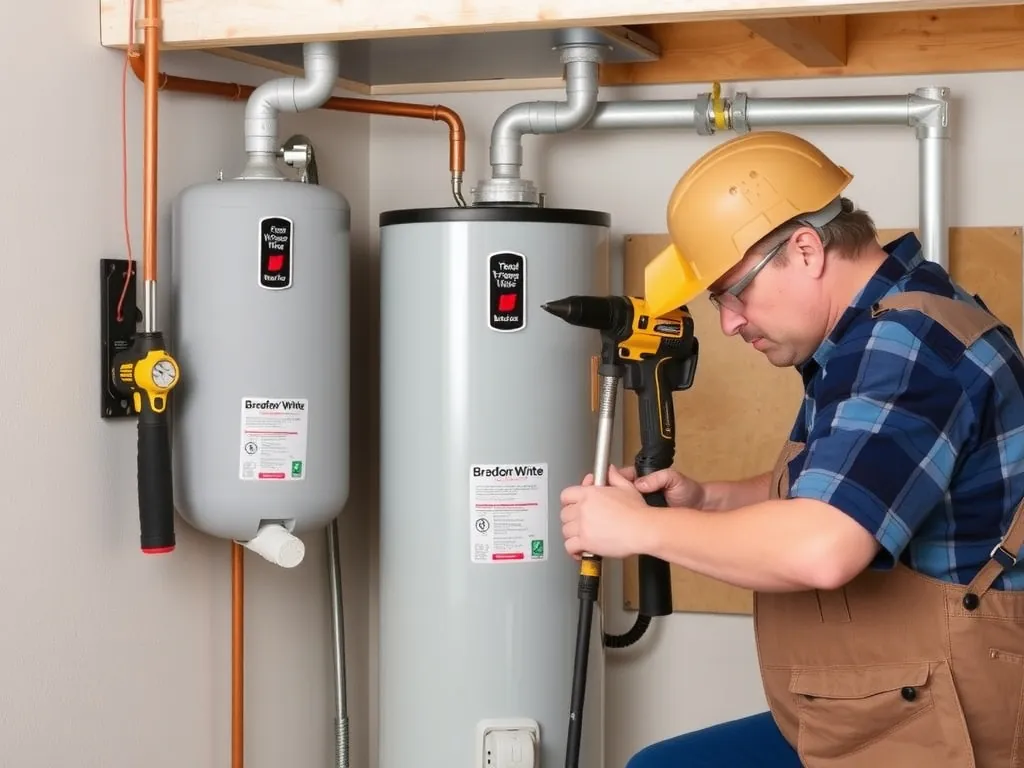 Completed Bradford White 50-Gallon Water Heater: Complete Technical Guide, Installation, and Maintenance installation showing professional results