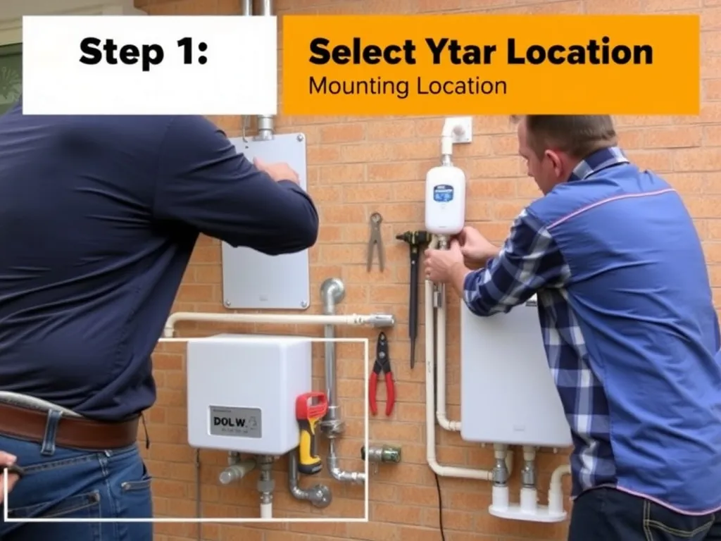 Professional Step 1: Select the Mounting Location setup with proper tools and equipment