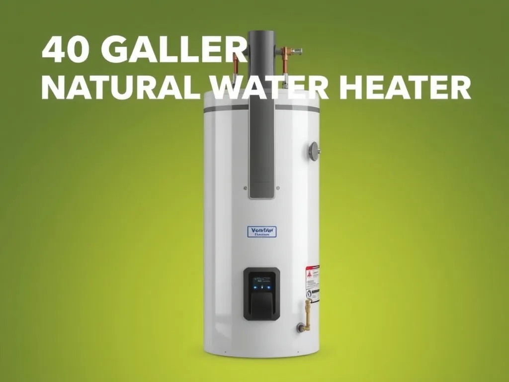 Completed A 40 gallon natural gas water heater delivers hot  installation showing professional results