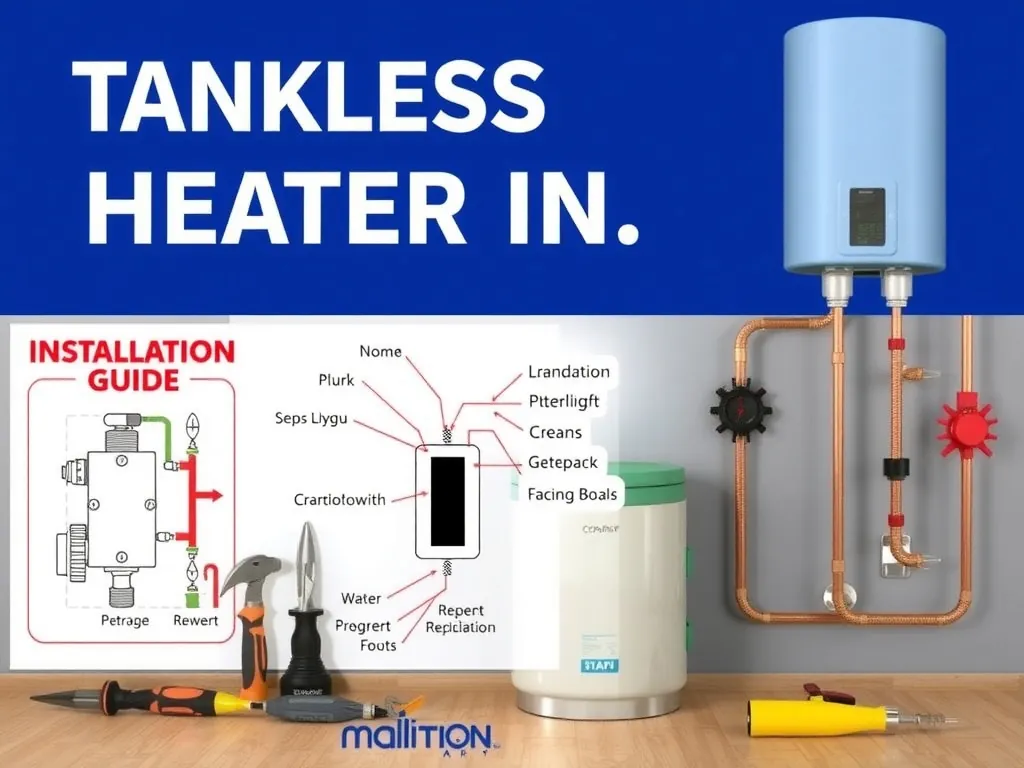 Professional A tankless water heater install provides continuou setup with proper tools and equipment