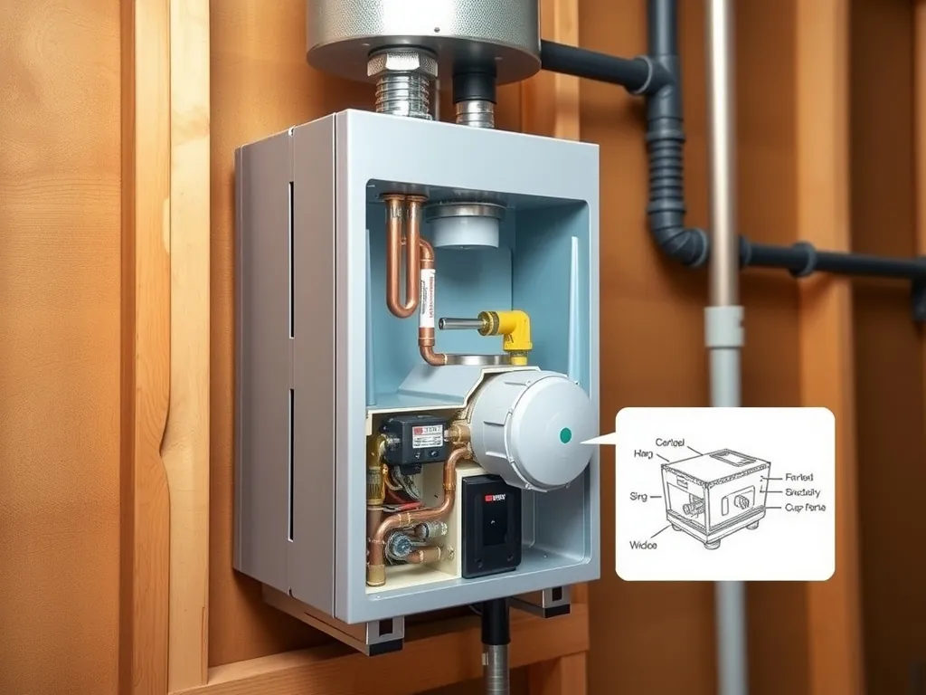 Completed A tankless water heater install provides continuou installation showing professional results
