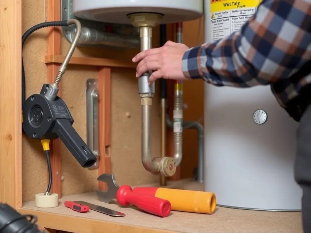 Professional no hot water setup with proper tools and equipment