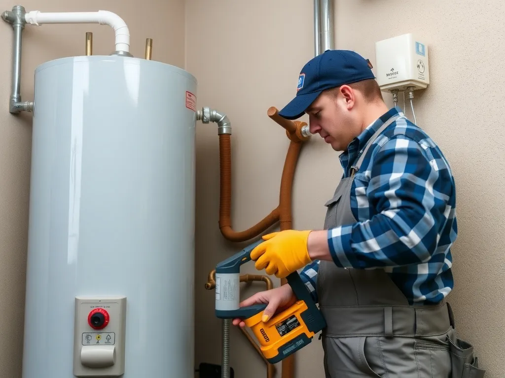 Completed no hot water installation showing professional results