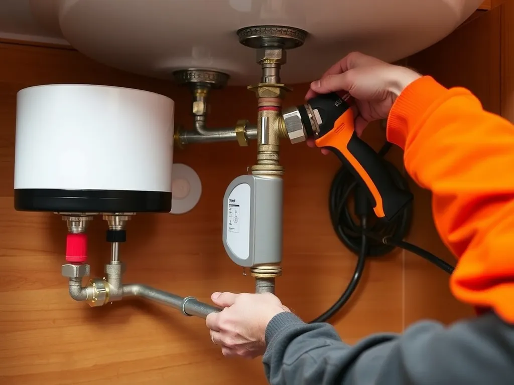 Completed Under Sink Water Heater: Complete Installation and Buying Guide installation showing professional results