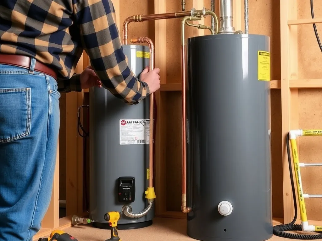 Professional A 50-gallon water heater delivers sufficient hot w setup with proper tools and equipment
