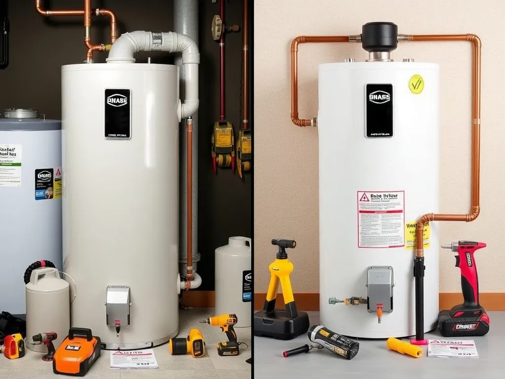 Professional 50 Gallon Power Vent Water Heater: Complete Technical Guide for Homeowners setup with proper tools and equipment