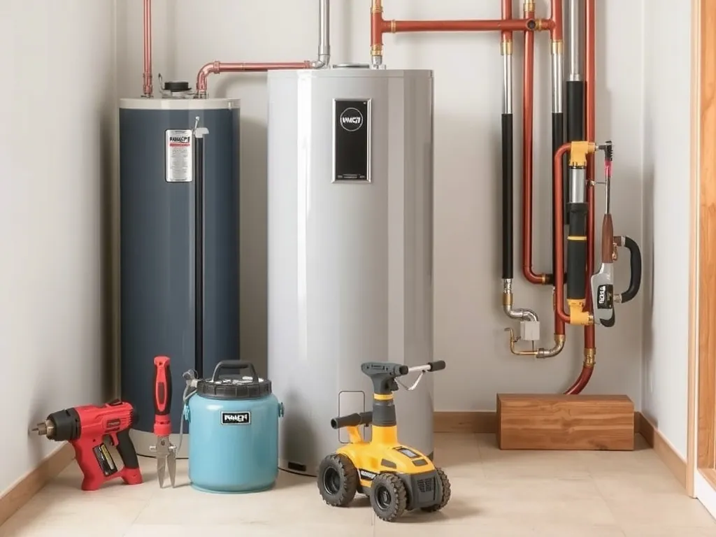 Completed Bradford White 50-gallon water heaters range from  installation showing professional results