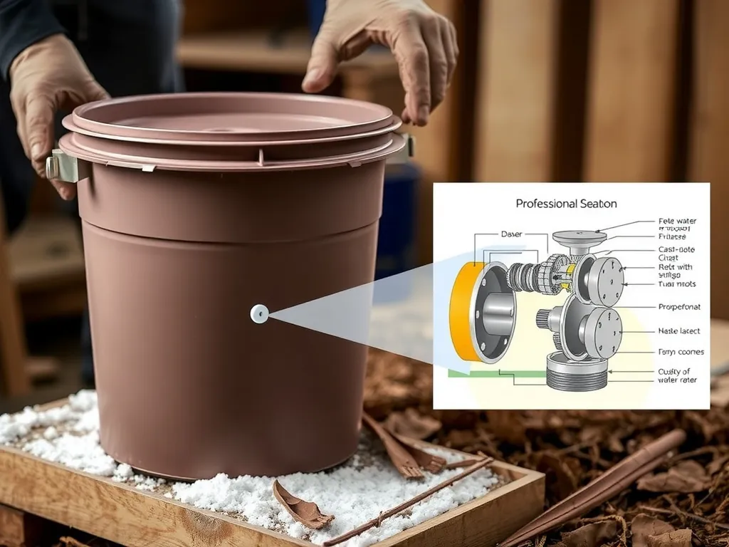 Completed Heated Water Bucket: Complete Installation and Usage Guide for Freeze-Free Livestock Watering installation showing professional results