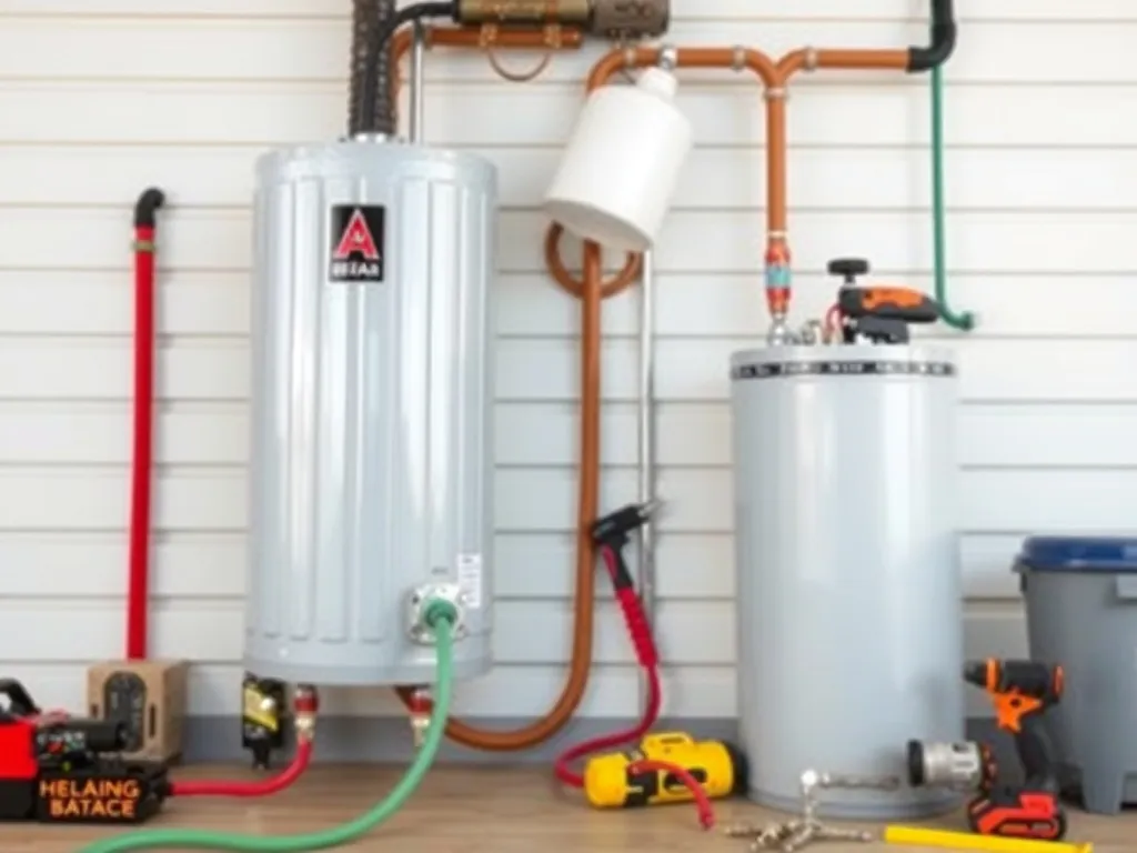 Completed An emergency hot water heater failure leaves house installation showing professional results