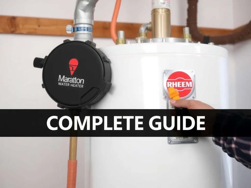 Completed The Rheem Marathon water heater is a durable, elec installation showing professional results