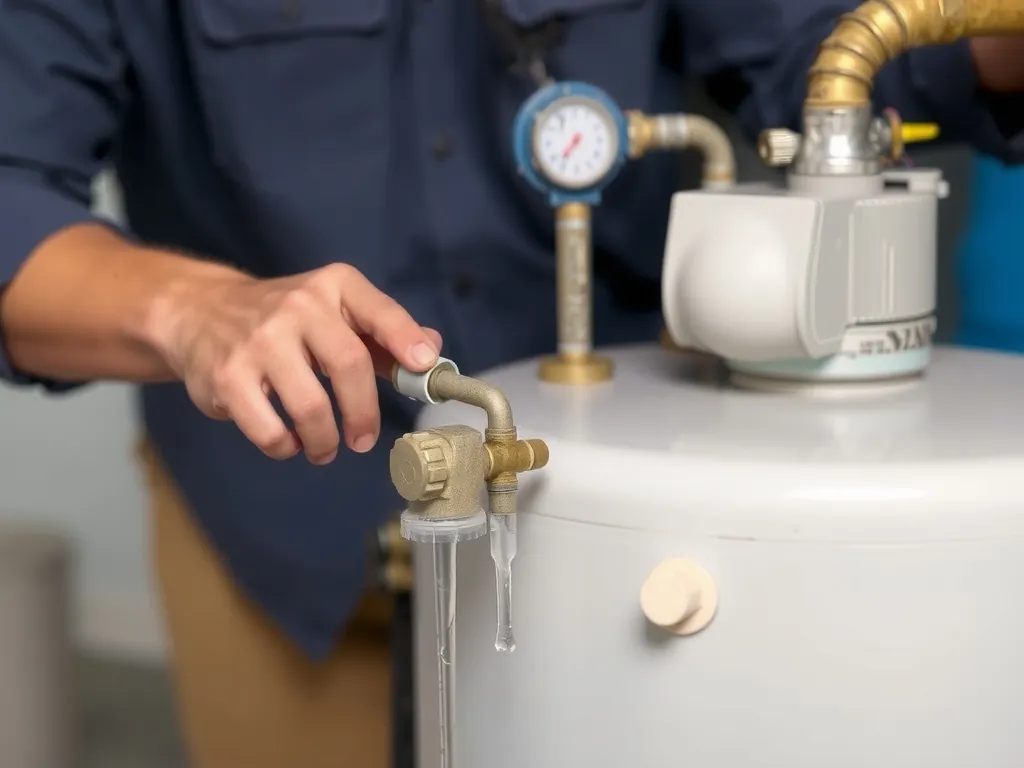 Completed A water heater flush kit removes sediment buildup  installation showing professional results