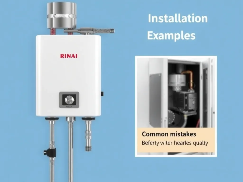 Completed Rinnai tankless water heater installation requires installation showing professional results