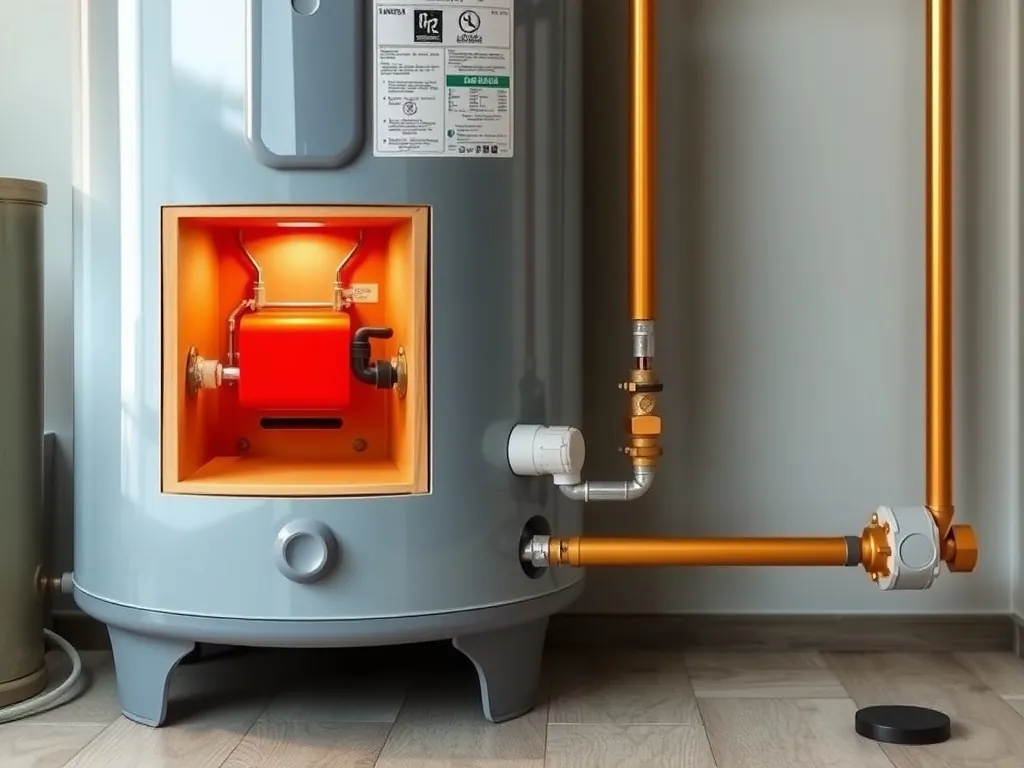 Completed A 50-gallon propane water heater delivers consiste installation showing professional results