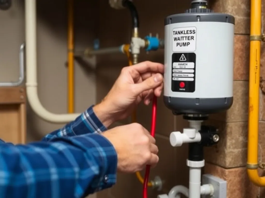 Completed Step 1: Turn Off Power and Water Supply installation showing professional results