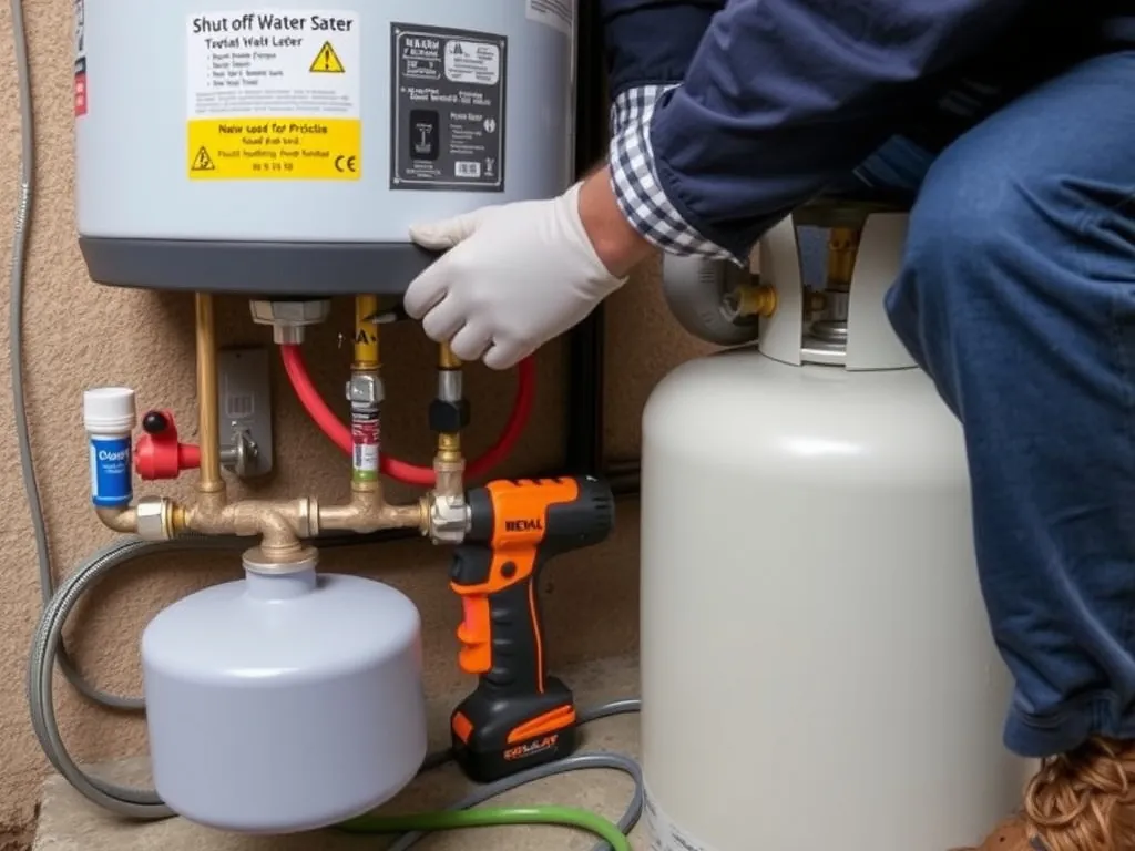 Professional Shut off utilities setup with proper tools and equipment